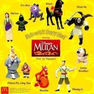 NWT Disney Mulan complete set. #2 is misprinted as #5 McDonald’s Happy Meal Set